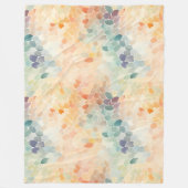 This blanket features a soft pastel abstract water フリースブランケット (正面)