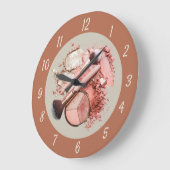 This Blush Pink Cosmetic Makeup Palette  ラージ壁時計 (傾斜)