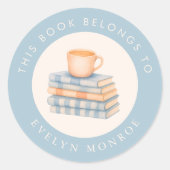 This Book Belongs To Custom Sticker ラウンドシール (正面)