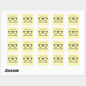 This book belongs to spectacles bookplate label スクエアシール (シート)