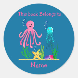 This book belongs to.. Sticker ラウンドシール