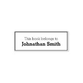 This book belongs to with name & border セルフインキングスタンプ (デザイン)