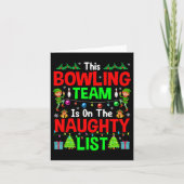This Bowling Team On Naughty List Cute Christmas E カード (正面)