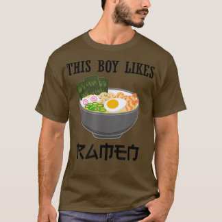 This Boy Likes Ramen Ironic Japanese Food Art  Tシャツ