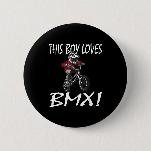 This Boy Loves Bmx, Kids Bmx  缶バッジ (正面)