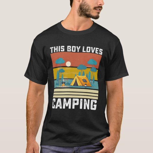 This Boy Loves Camping girl Tシャツ (正面)