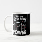 This Boy Loves Wind Wer, Windmill Turbine Technici コーヒーマグカップ (左)