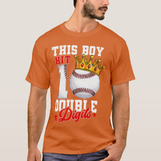 This Boy Now 10 Double Digits Baseball 10th Birthd Tシャツ