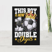This Boy Now 10 Double Digits Soccer 10 Years Old カード (正面)
