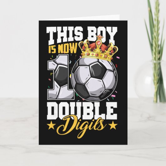 This Boy Now 10 Double Digits Soccer 10 Years Old  カード (正面)