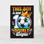 This Boy Now 10 Double Digits Soccer 10 Years Old  カード (正面)