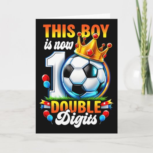 This Boy Now 10 Double Digits Soccer 10 Years Old  カード (正面)