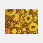 This Bunch of yellow splatter フリースブランケット (正面(横))