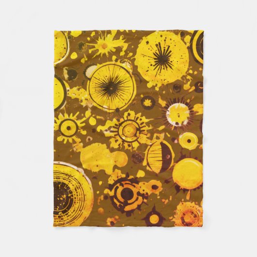 This Bunch of yellow splatter フリースブランケット (正面)