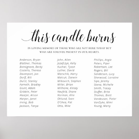 This Candle Burns Class Reunion Memorial ポスター (正面)