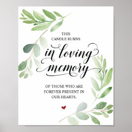 This candle burns in loving memory Memorial Sign ポスター