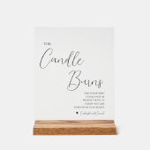 This Candle Burns Memorial Wedding Acrylic Sign アクリルサイン (正面)