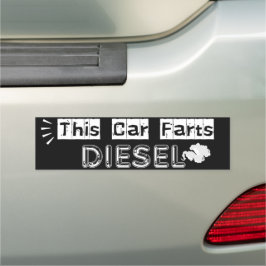 This Car Farts Diesel Witty Joke カーマグネット