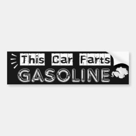 This Car Farts Gasoline Witty Joke バンパーステッカー