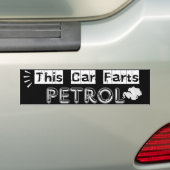 This Car Farts Petrol Witty Joke バンパーステッカー (車上)