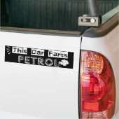 This Car Farts Petrol Witty Joke バンパーステッカー (トラック上)