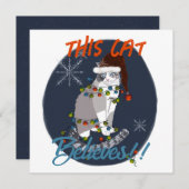 This Cat Believes Holiday Card サンキューカード (正面/裏面)
