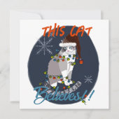This Cat Believes Holiday Card サンキューカード (正面)