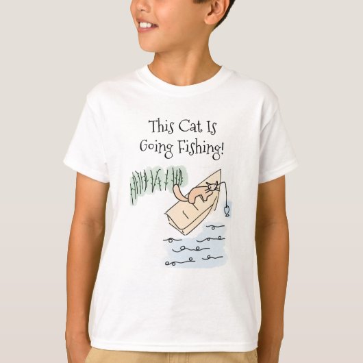 "This Cat Is" カートゥーンシリーズ 釣り Tシャツ (正面)