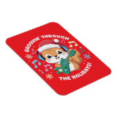 This charming graphic features a squirrel wearing  マグネット (右側)