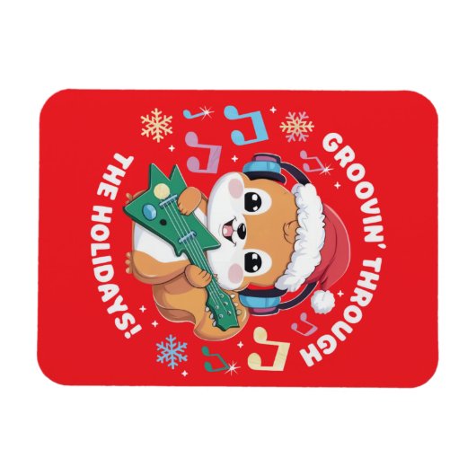 This charming graphic features a squirrel wearing  マグネット (横)