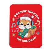 This charming graphic features a squirrel wearing  マグネット (縦)