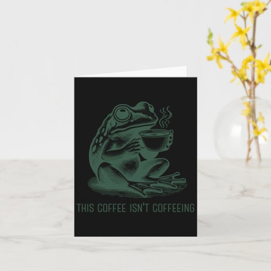 This Coffee Isn't Coffeeing Funny Cafeine Addictio カード (黄色い花)