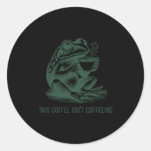This Coffee Isn't Coffeeing Funny Cafeine Addictio ラウンドシール (正面)
