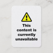 ⚠ This Content Is Currently Unavailable 名刺 (正面)