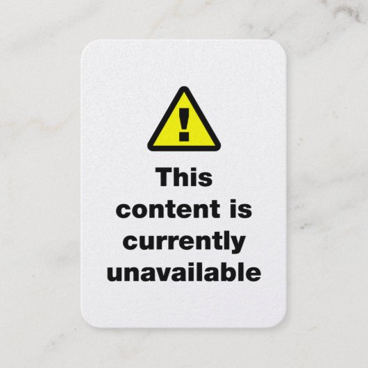 ⚠ This Content Is Currently Unavailable 名刺 (正面)