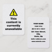 ⚠ This Content Is Currently Unavailable 名刺 (正面/裏面)