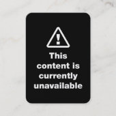 ⚠ This Content Is Currently Unavailable 名刺 (正面)