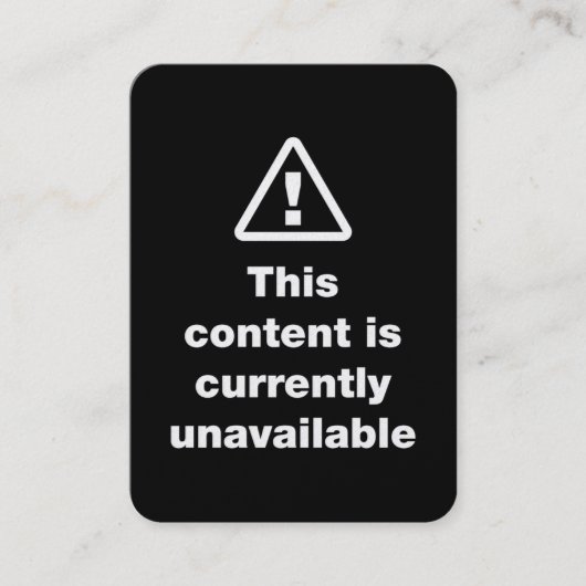 ⚠ This Content Is Currently Unavailable 名刺 (正面)