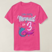 ThIs Cute Mermaid Is 3誕生祝い3Rd Bd Tシャツ (デザイン正面)