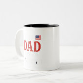 This Dad Is a Veteran Mug – Patriotic Gift ツートーンマグカップ (正面左)