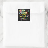 This dance thing escalated quickly スクエアシール (バッグ)