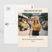 This Day in My Life Custom Photo Postcard ポストカード (正面/裏面)