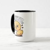 This Duck Runs on Coffee Cute Duck Coffee Mug マグカップ (正面左)