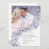 This elegant wedding anniversary Photo invitation  招待状 (正面/裏面)