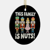 This Family Is Nuts Christmas Nutcracker Xmas セラミックオーナメント (右)