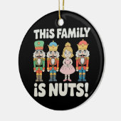 This Family Is Nuts Christmas Nutcracker Xmas セラミックオーナメント (左)