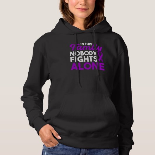 This Family Nobody Fights Alone Epilepsy Awareness パーカ (正面)