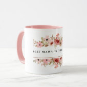 This floral Mama design features elegant botanical マグカップ (正面左)