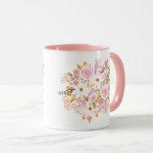 This floral Mama design features elegant botanical マグカップ (正面右)