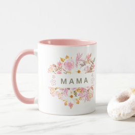 This floral Mama design features elegant botanical マグカップ